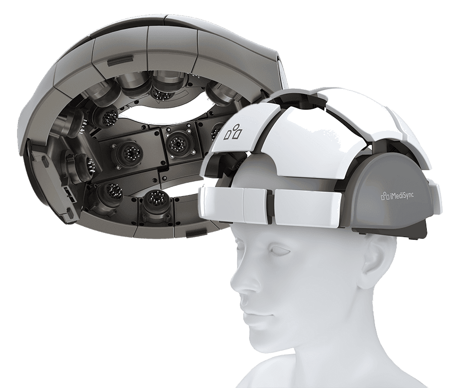 iSyncMe EEG helmet — 19-channel neurotechnology brain mapping device